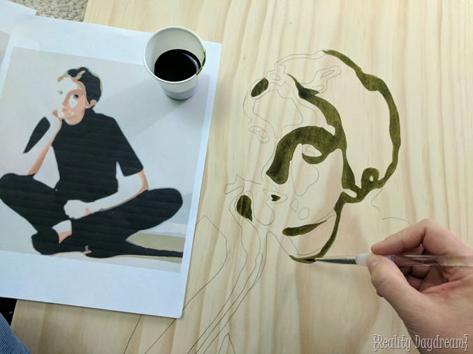 677x508 Posterized Art Portrait Using Stain On Wood A Tutorial! - Wood Canvas Painting