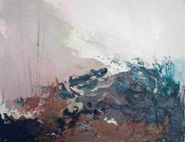 375x289 Saatchi Art Untitled Original Mixed Media Painting On Wood - Wood Canvas Painting