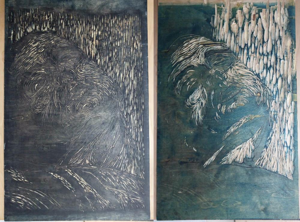 1000x740 Enjoy The Fall Hozro Printshop - Woodcut Painting