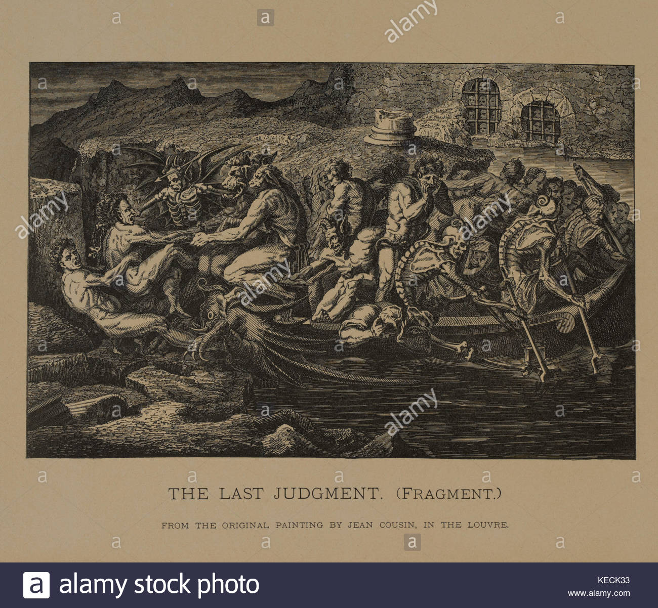 1300x1202 The Last Judgment (Fragment), Woodcut Engraving From The Original - Woodcut Painting