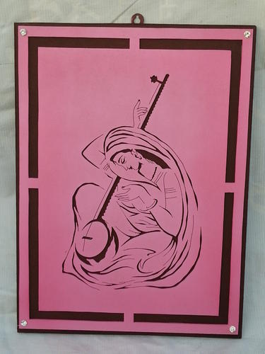 375x500 Woodcut Painting, Osho Firaq Art In Subhash Colony, Jodhpur Id - Woodcut Painting