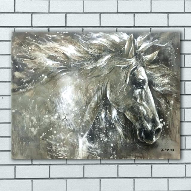 640x640 Horse Painting On Wood Horse Painting On Wood Handmade Horse Oil - Wooden Horse Painting