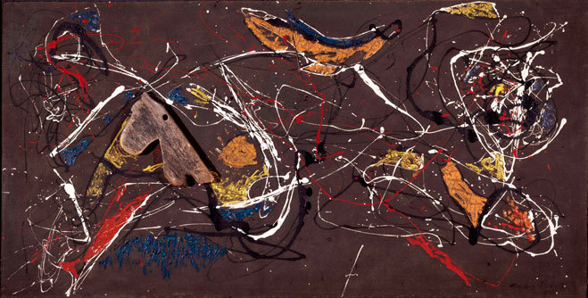 659x334 Artwork By Jackson Pollock - Wooden Horse Painting