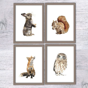 354x354 Shop Squirrel Painting On Wanelo - Woodland Animal Painting