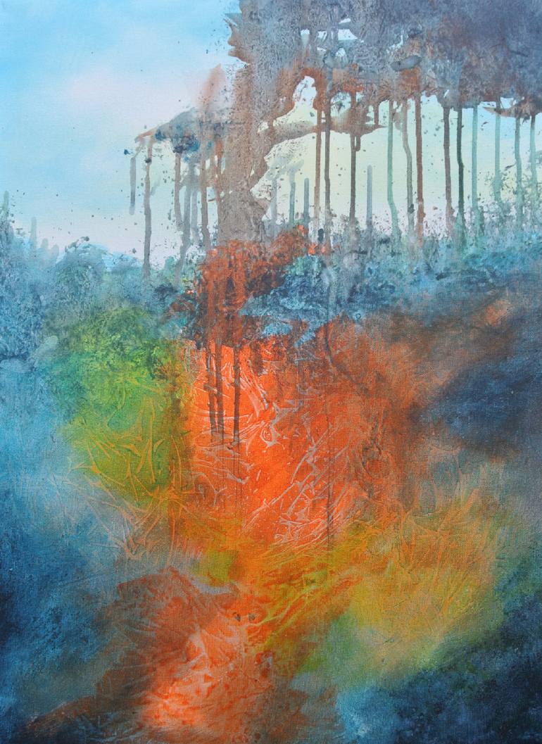 770x1057 Saatchi Art Woodland Wandering Painting By Gary Burdis - Woodland Painting