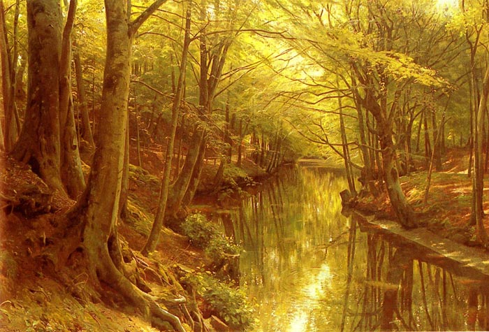 700x475 A Woodland Stream, 1923 - Woodland Painting
