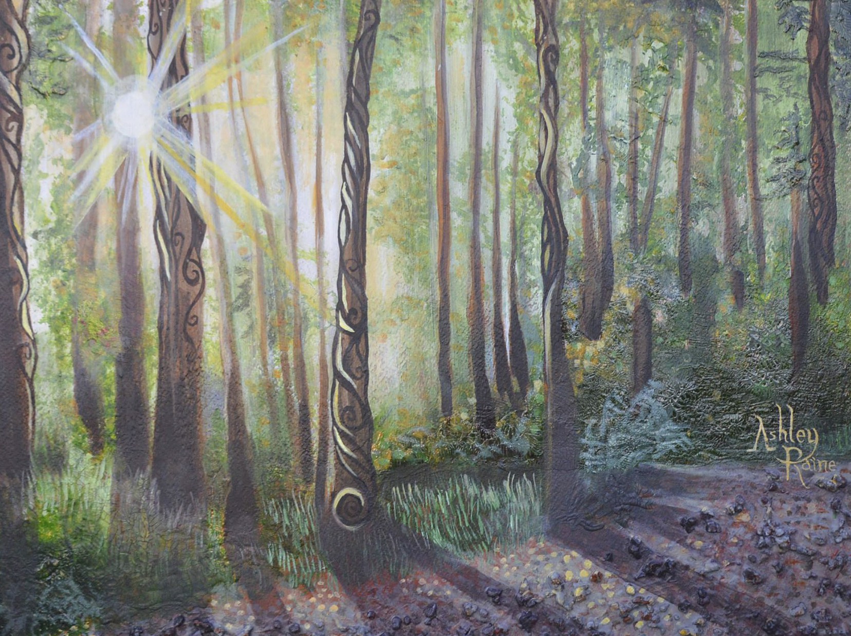 1656x1237 Woodland Painting Ashley Raine - Woodland Painting