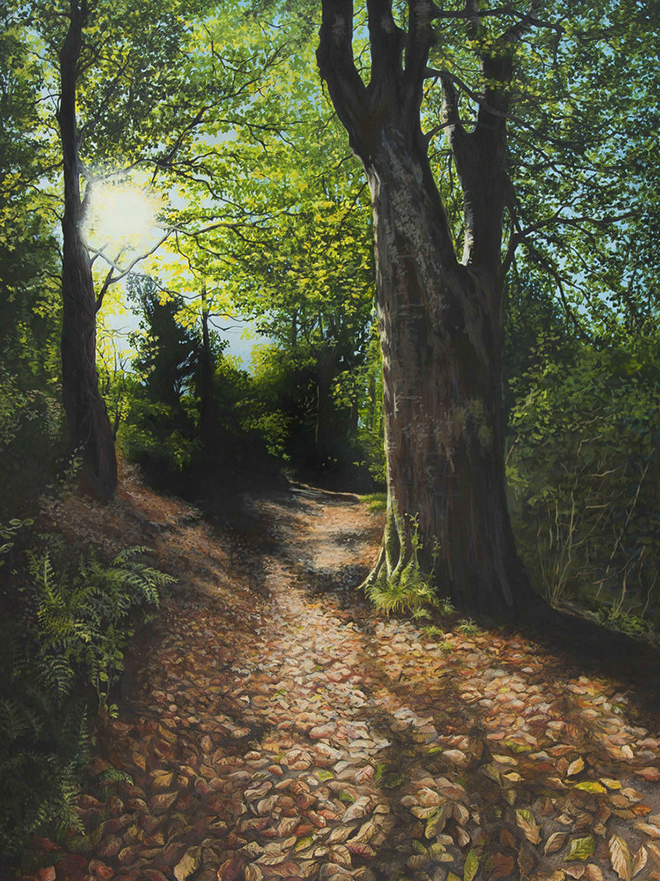 660x881 Alice Hole's Paintings Of Cornwall - Woodland Painting