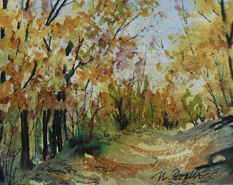 340x270 Woodland Painting Etsy - Woodland Painting
