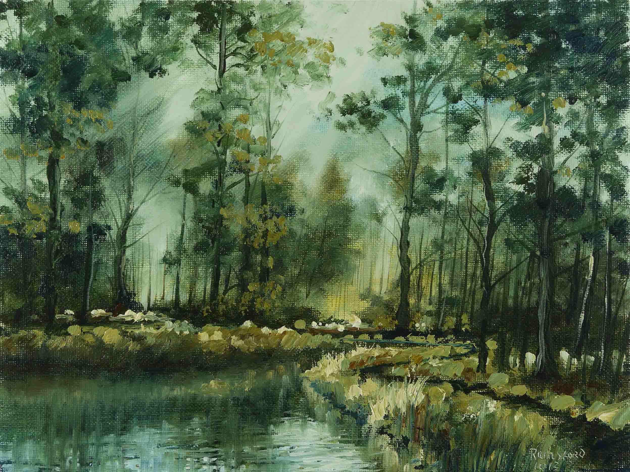 2494x1870 October Woodland Time Lapse Painting Pictures - Woodland Painting