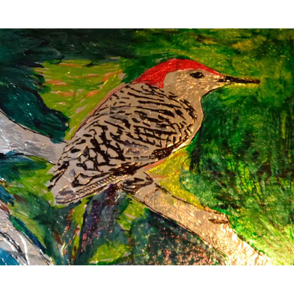1200x1200 Woodpecker Painting - Woodpecker Painting