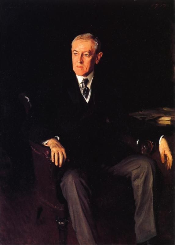 573x800 President Woodrow Wilson, 1917 Painting By John Singer Sargent - Woodrow Wilson Painting