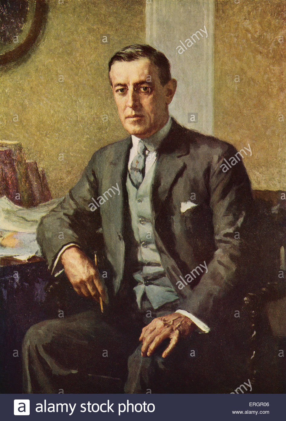 945x1390 Thomas Woodrow Wilson, Portrait. 28th President Of The United - Woodrow Wilson Painting