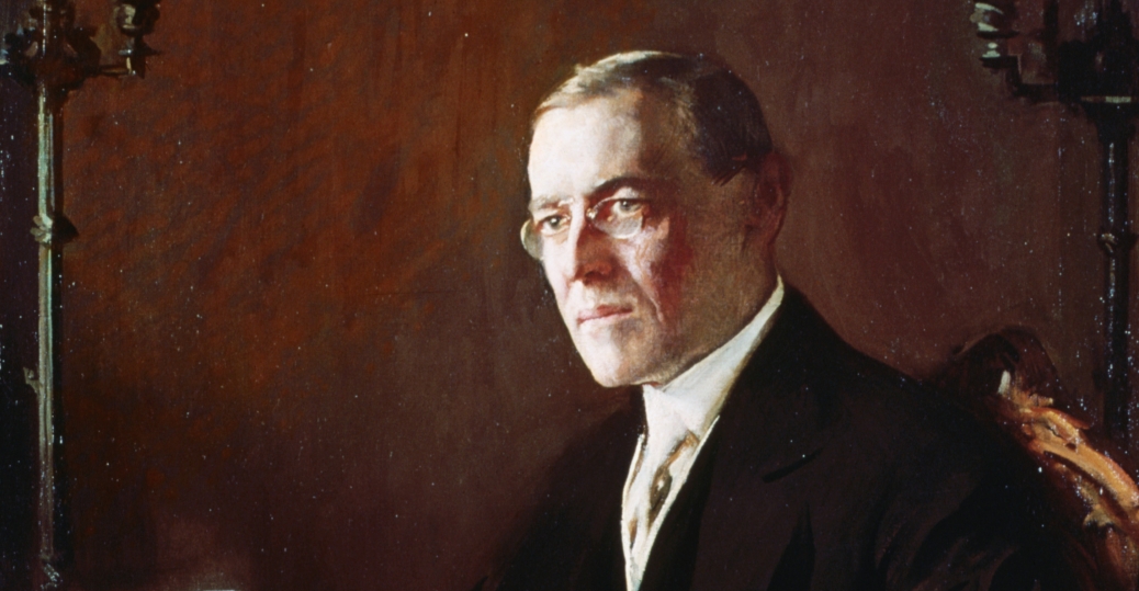 1038x539 Painting Of Pres Wilson Seated - Woodrow Wilson Painting