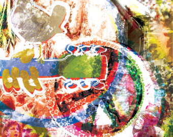 340x270 Kurt Cobain Art Nirvana Painting Cobain Artwork - Woodstock Painting