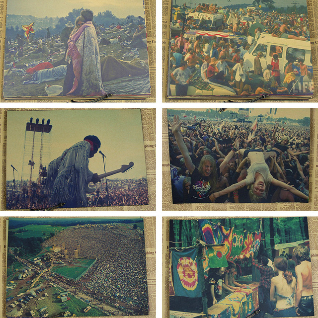 640x640 Woodstock Rock Music Festivalretro Craft Paper Decorative - Woodstock Painting
