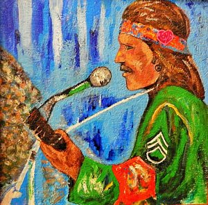 300x295 Hippy Paintings - Woodstock Painting