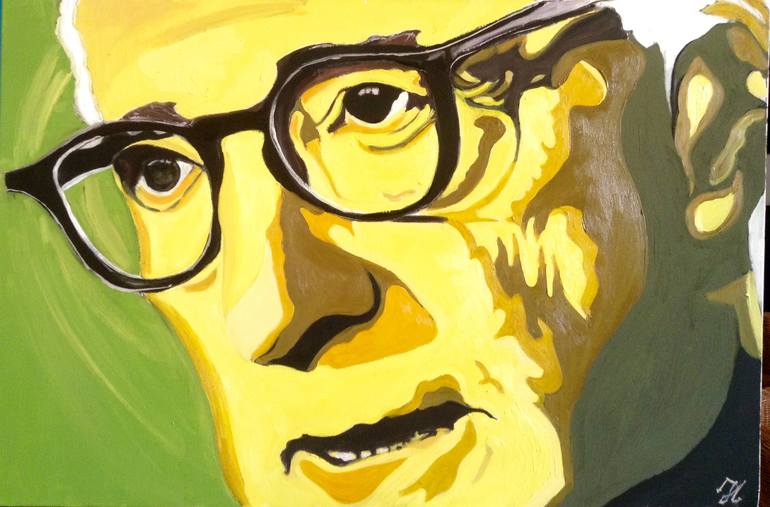 770x507 Saatchi Art Portrait Woody Allen Painting By Hans Veltman - Woody Allen Painting