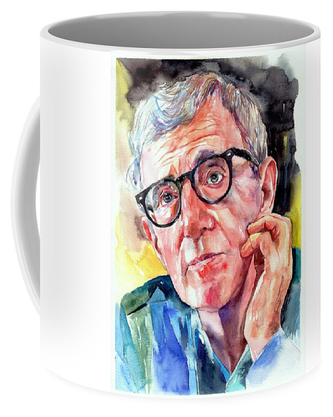 479x600 Woody Allen Portrait Painting Coffee Mug For Sale By Suzann's Art - Woody Allen Painting