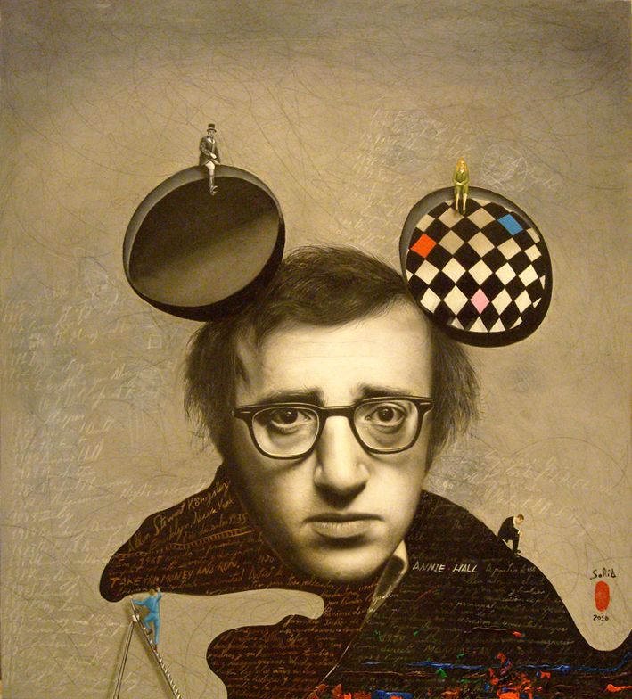 709x784 Woody Allen By Mario Soria From Barcelona, Spain Inspiring, You - Woody Allen Painting