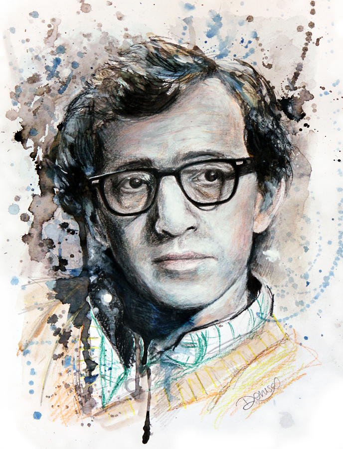 688x900 Woody Allen. By Deniseesposito - Woody Allen Painting