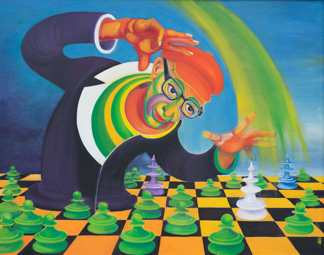 640x504 Mirko Brkuljan - Woody Allen Painting