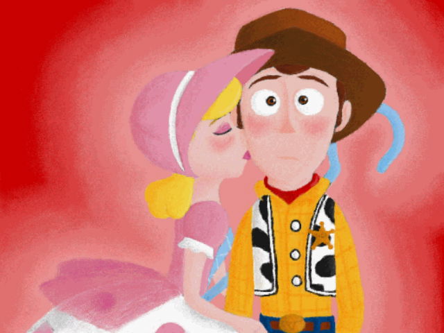640x480 Woody + Bo Peep By Pizzapie30 - Woody Painting