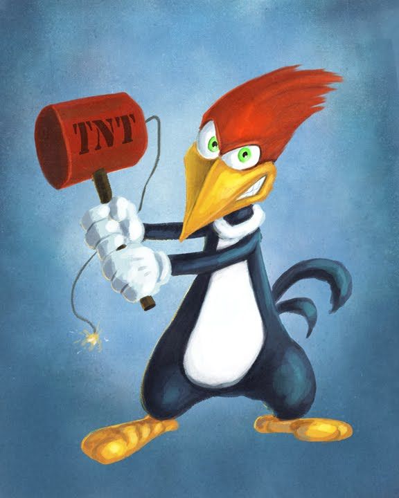 576x720 Woody Woodpecker Characters Woody Woodpecker Painting Woody - Woody Woodpecker Painting