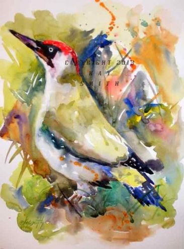 366x495 Woody Woodpecker Original Art Painting By Kay Smith - Woody Woodpecker Painting