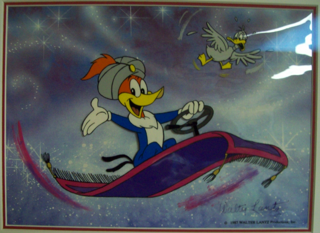 1098x800 Woody Woodpecker Cel Signed Walter Lance, In Brian Jones's Misc - Woody Woodpecker Painting