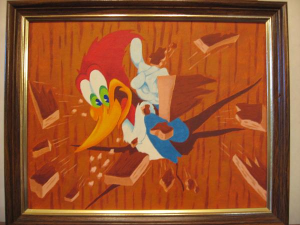 600x450 Woody Woodpecker Painting By Zombiegoon - Woody Woodpecker Painting