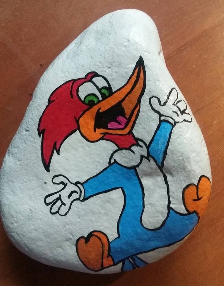 754x960 Woody Woodpecker Rocks By Patsy Casteen Woody - Woody Woodpecker Painting
