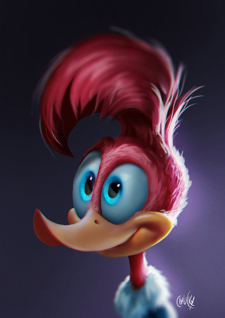 753x1062 Woody Woodpecker Speedpainting By Fubango - Woody Woodpecker Painting
