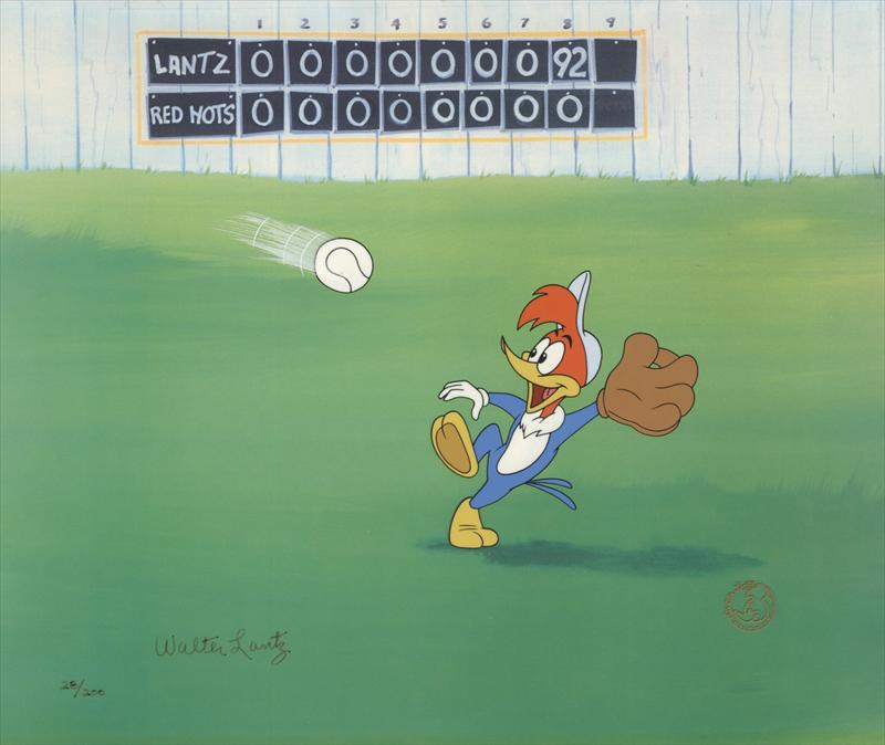 800x674 Walter Lantz Woody Woodpecker Signed - Woody Woodpecker Painting