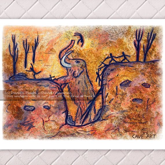 Wooly Mammoth Cave Painting at PaintingValley.com | Explore collection