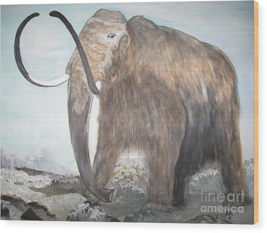 537x468 Wooly Mammoth Painting By Brenda Mayall - Wooly Mammoth Painting