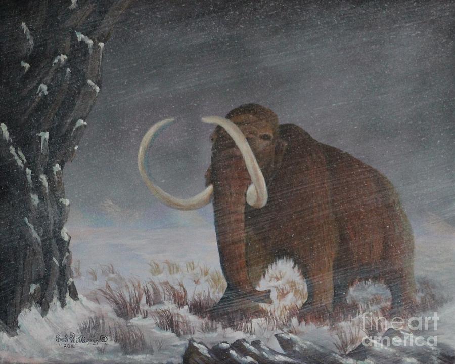 900x719 Wooly Mammoth 10,000 Years Ago Painting By Bob Williams - Wooly Mammoth Painting