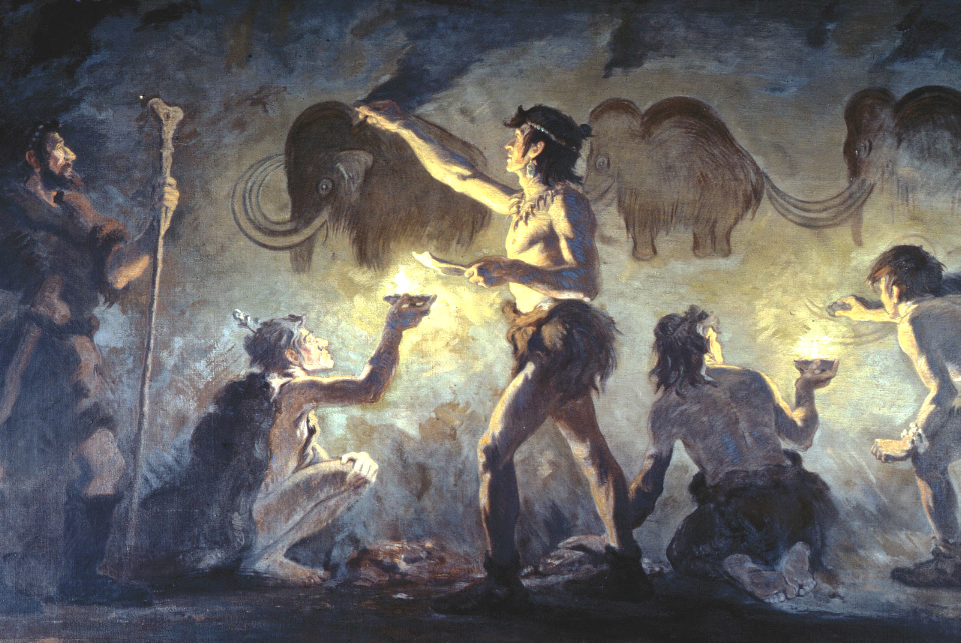 1920x1285 Europe's Early Homo Sapiens Ate Mammoth Meat And Plants - Wooly Mammoth Painting