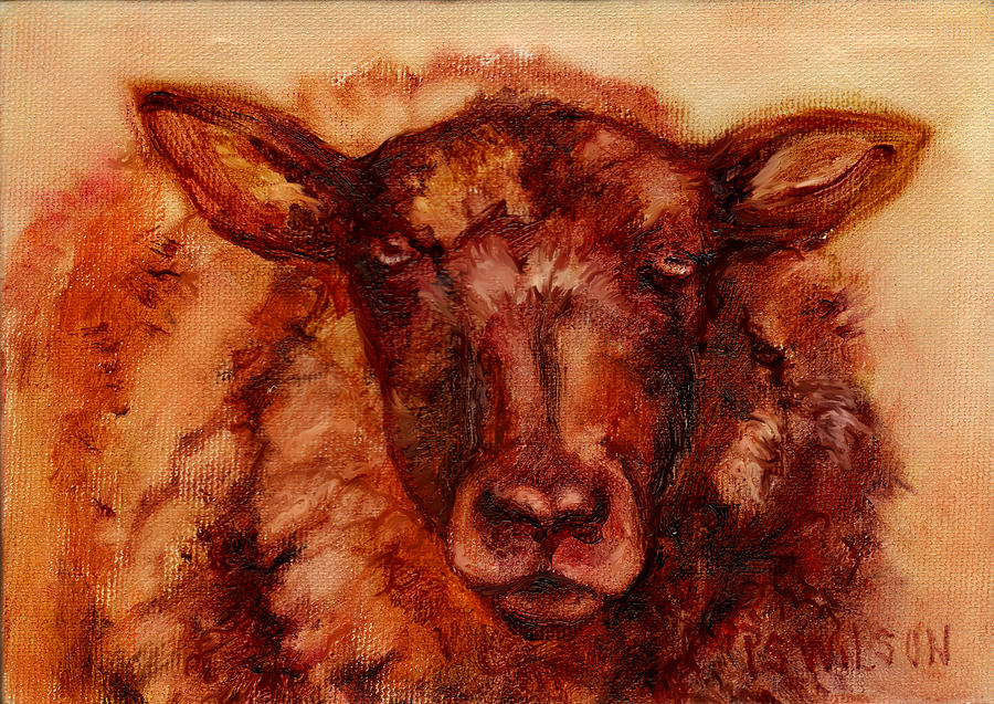 900x637 Really Wooly Painting By Peggy Wilson - Wooly Painting