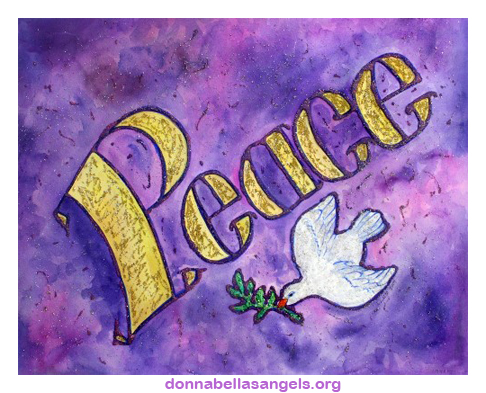 486x393 Peace Inspirational Word Painting - Word Art In Painting