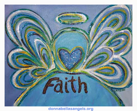 536x434 Donnabellas Angels Faith Inspirational Word Art Paintings - Word Art In Painting