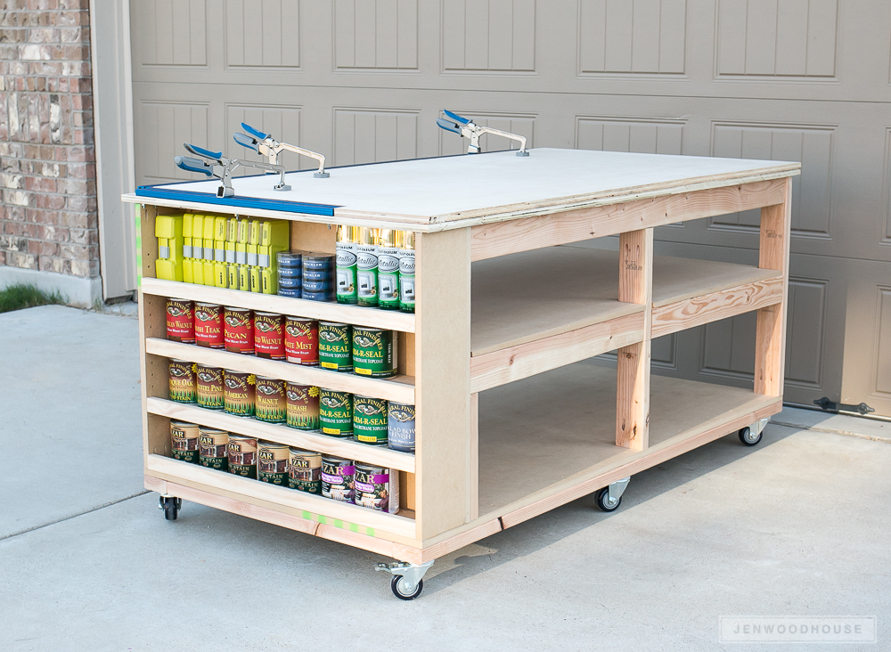 1000x732 Painting Wood Shelving - Workbench Painting