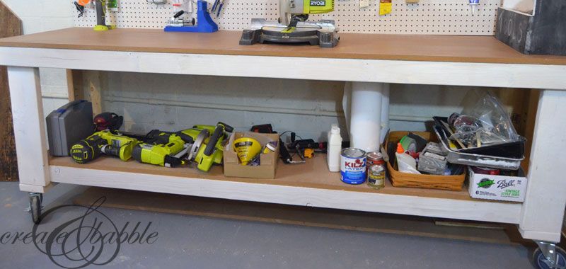 800x380 Diy Workbench Diy Workbench, Basements And Basement Flooring - Workbench Painting