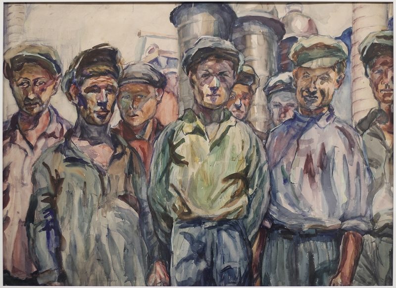 800x581 Workers Of The Kerch Factory Painting Aristarkh Lentulov Oil - Workers Painting