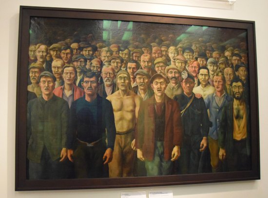 550x408 Workers Sing The International In This Painting By Otto Griebel - Workers Painting