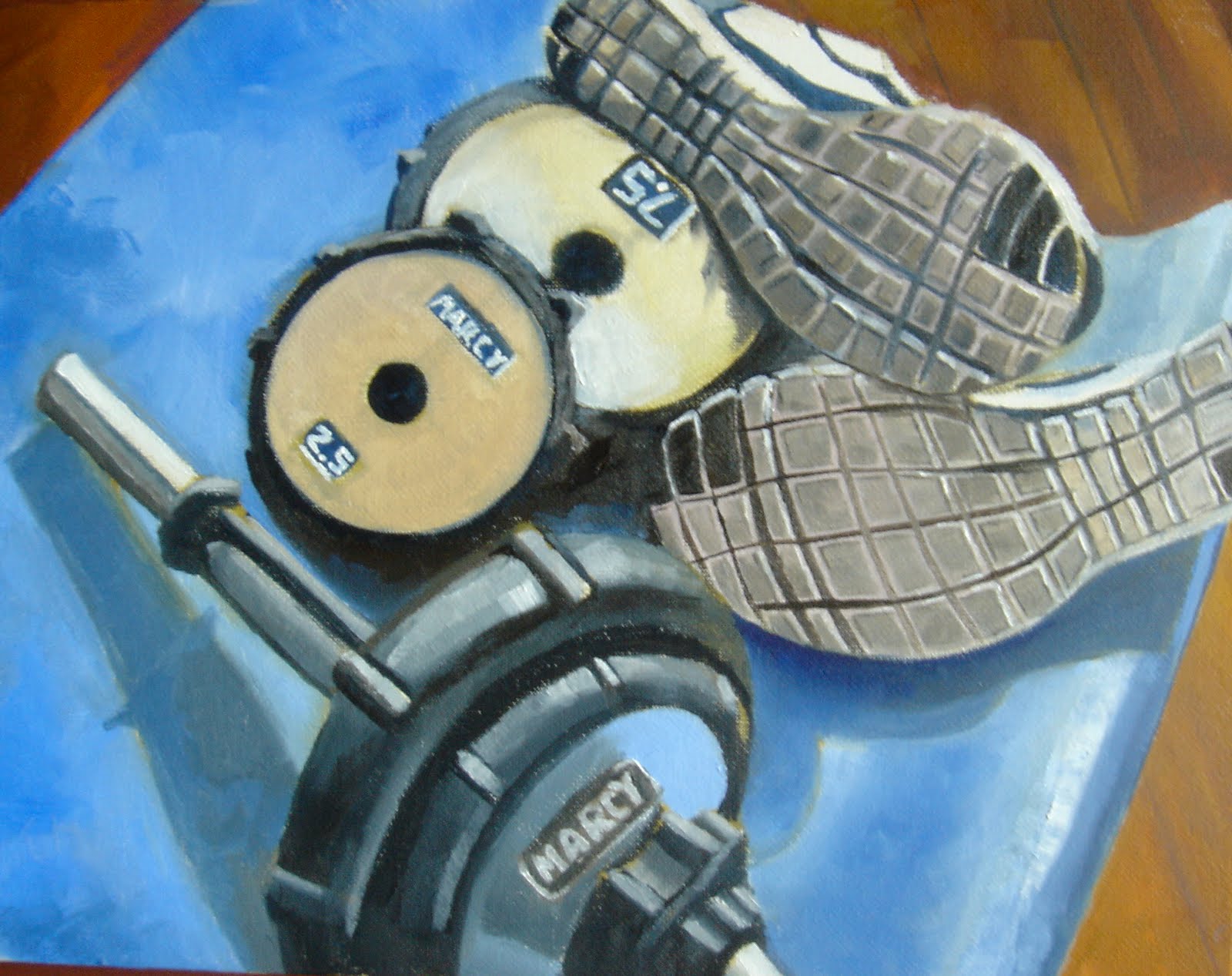 1600x1267 Nikawind Art Studios Color Still Life Paintings 1 - Workout Painting