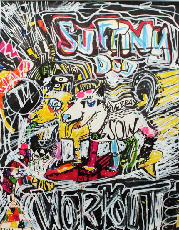 609x780 Dog Workout Simon Buch Beauton Art Gallery Drawings - Workout Painting