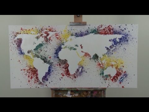 480x360 Art Lesson How To Paint A Map Of The World - World Map Painting