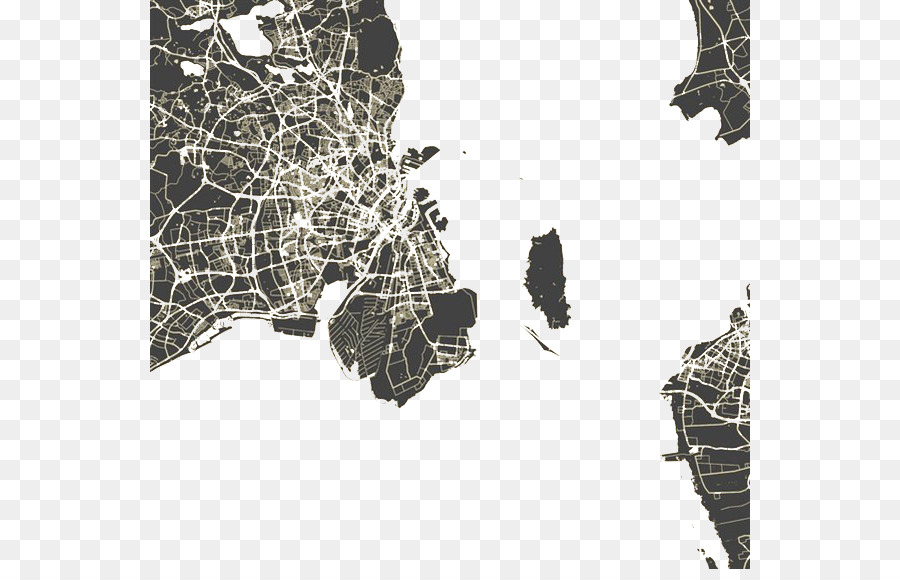 900x580 Copenhagen Map Art Printmaking Watercolor Painting - World Map Painting Black And White