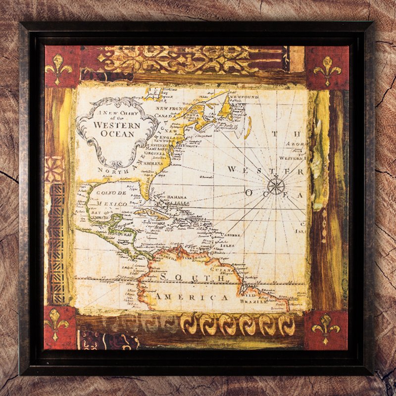 800x800 Cyrg - World Map Painting Canvas